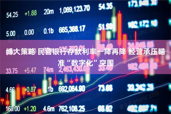 博大策略 民营银行存款利率一降再降 经营承压瞄准“数字化”突围