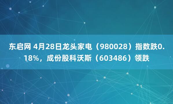 东启网 4月28日龙头家电（980028）指数跌0.18%，成份股科沃斯（603486）领跌