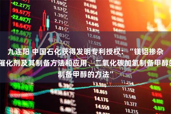 九连阳 中国石化获得发明专利授权：“镁铝掺杂氧化铟催化剂及其制备方法和应用、二氧化碳加氢制备甲醇的方法”