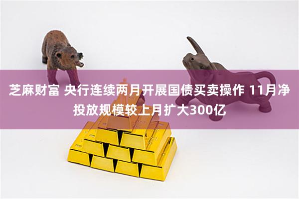 芝麻财富 央行连续两月开展国债买卖操作 11月净投放规模较上月扩大300亿
